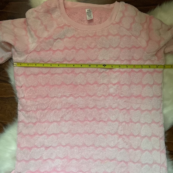 Gently used pink heart printed pj set in size M - Picture 5 of 7